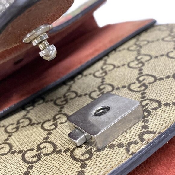 Auth GUCCI Dionysus/GG Blooms 421970 Beige Red Multi PVC Suede - Shoulder Bag - Picture 14 of 16